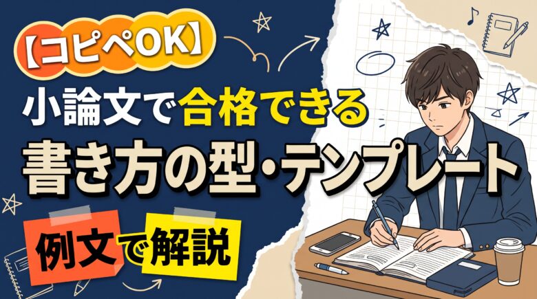 【コピペOK】小論文で合格できる書き方の型・テンプレート　例文で解説