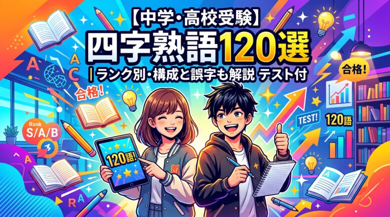 【中学・高校受験】四字熟語120選｜ランク別・構成と誤字も解説 テスト付