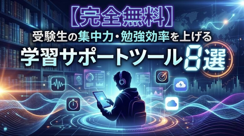 【完全無料】受験生の集中力・勉強効率を上げる学習サポートツール8選