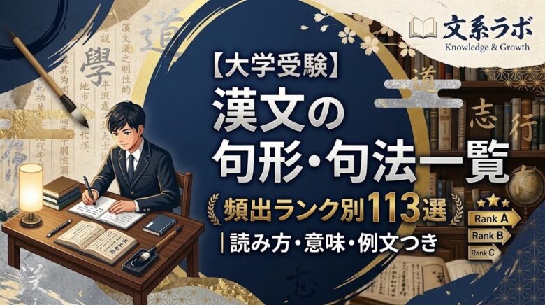 【大学受験】漢文の句形・句法一覧 頻出ランク別113選｜読み方・意味・例文つき