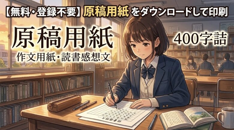 ノート用紙の無料ダウンロード・印刷｜方眼・罫線・暗記カードが1分で作れる