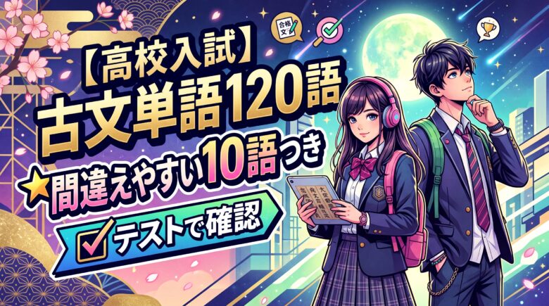 【高校入試】古文単語120語|間違えやすい10語つき テストで確認