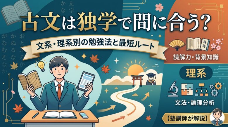 古文は独学で間に合う？文系・理系別の勉強法と最短ルート【塾講師が解説】