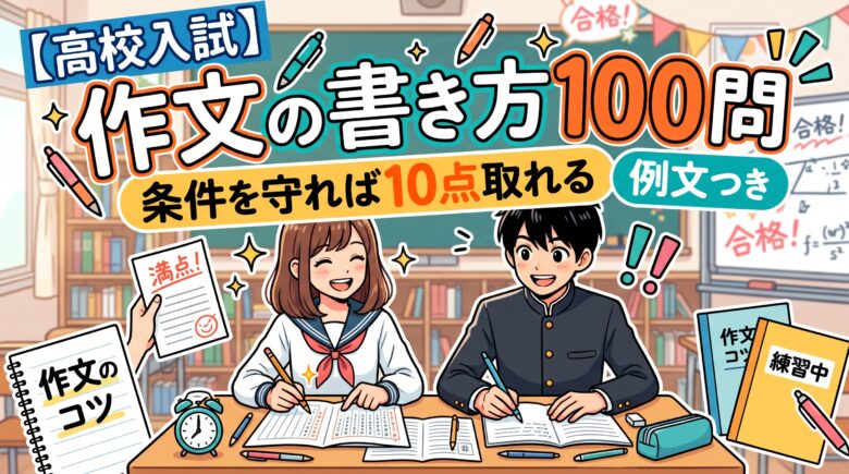 【高校入試】作文の書き方100問｜条件を守れば10点取れる 例文つき