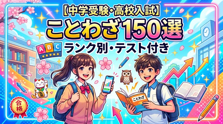 【中学受験・高校入試】ことわざ150選|ランク別・テスト付き 誤用も解説