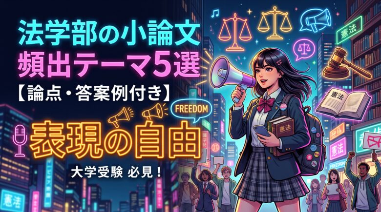 法学部の小論文頻出テーマ5選【論点・答案例付き】表現の自由