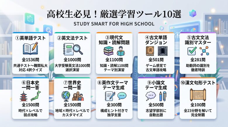 大学受験　10のツール
