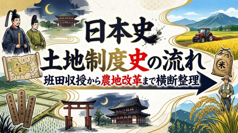 日本史 土地制度史の流れ｜班田収授から農地改革まで横断整理