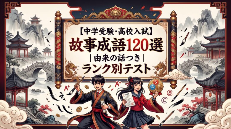 【中学受験・高校入試】故事成語120選｜由来の話つき ランク別テスト