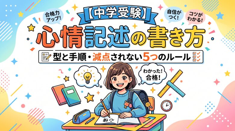 【中学受験】心情記述の書き方｜型と手順・減点されない5つのルール
