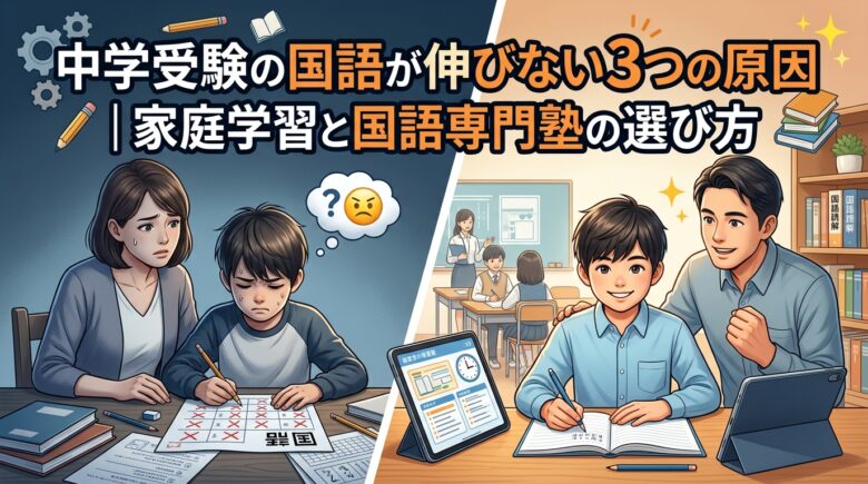 中学受験の国語が伸びない3つの原因｜家庭学習と国語専門塾の選び方【塾講師】