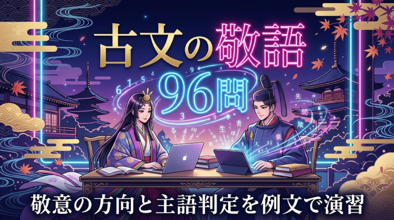 古文の敬語【96問】敬意の方向と主語判定を例文で演習