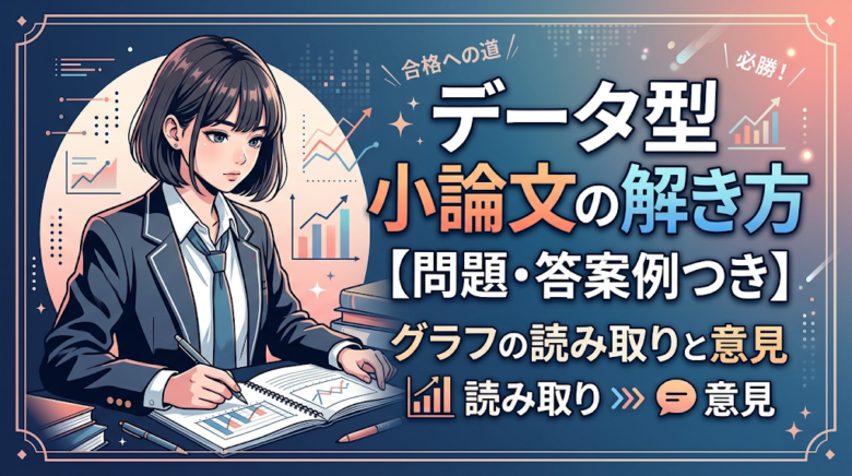 データ型小論文の解き方【問題・答案例つき】グラフの読み取りと意見