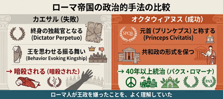 カエサルとオクタウィアヌスの違い