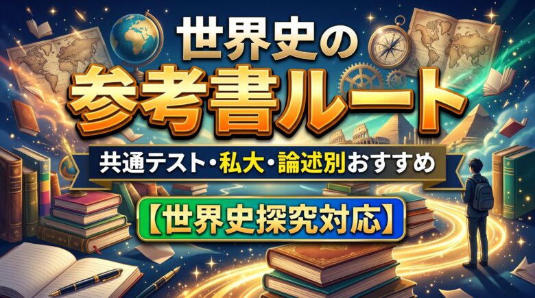 世界史の参考書ルート｜共通テスト・私大・論述別おすすめ【世界史探究対応】