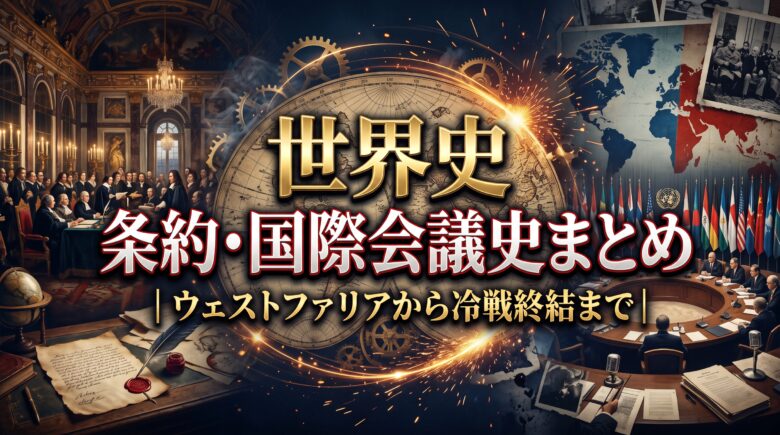 世界史 条約・国際会議史まとめ｜ウェストファリアから冷戦終結まで