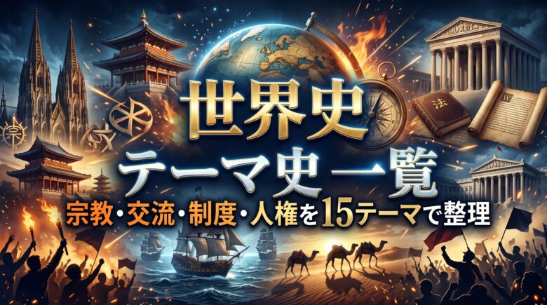 世界史 テーマ史一覧｜宗教・交流・制度・人権を15テーマで整理