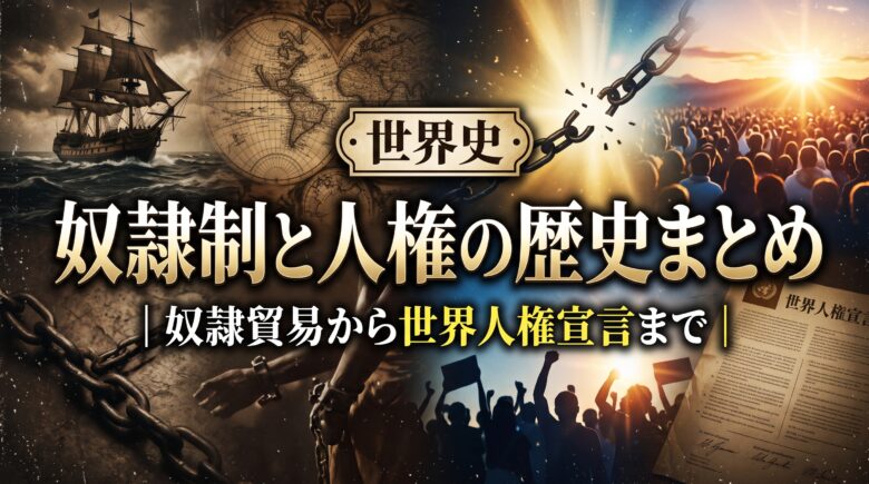 世界史 奴隷制と人権の歴史まとめ｜奴隷貿易から世界人権宣言まで