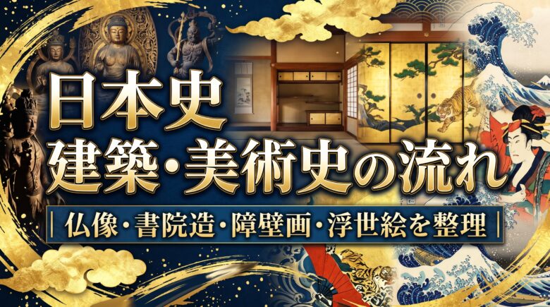 日本史 建築・美術史の流れ｜仏像・書院造・障壁画・浮世絵を整理