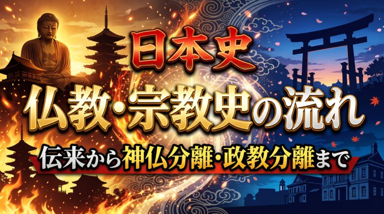 日本史 仏教・宗教史の流れ｜伝来から神仏分離・政教分離まで