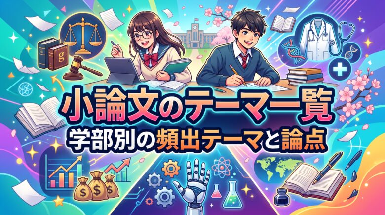 小論文のテーマ一覧【2027年度入試】学部別の頻出テーマと論点