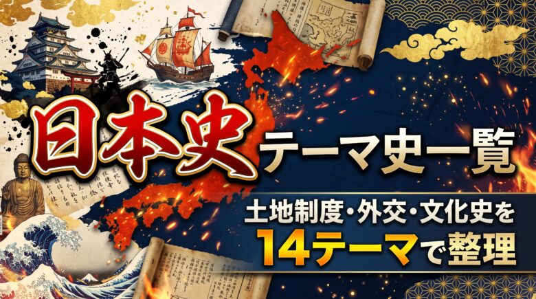 日本史 テーマ史一覧｜土地制度・外交・文化史を14テーマで整理