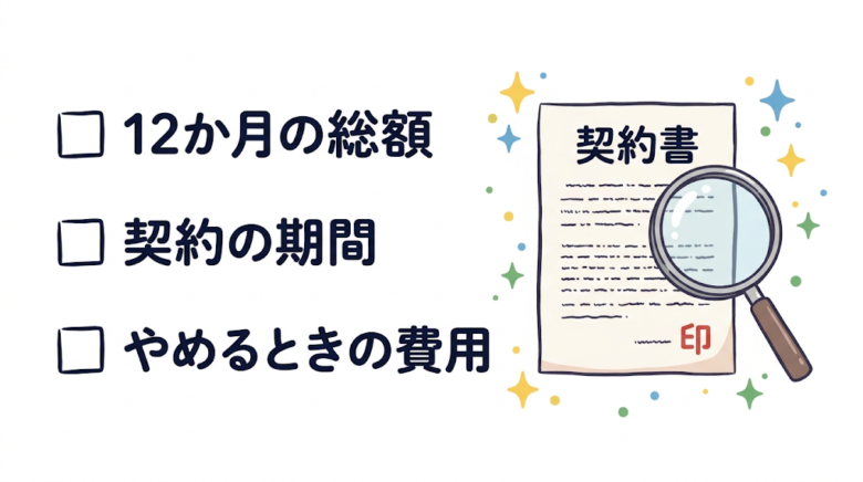 契約の条件のチェックリスト