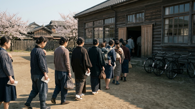 1946年の総選挙で、女性は初めて投票しました